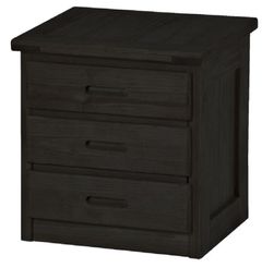 Crate Designs™ Furniture Espresso 24" Tall Nightstand with Lacquer Finish Top Only