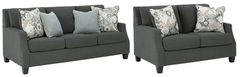 Signature Design by Ashley® Bayonne 2-Piece Charcoal Living Room Set