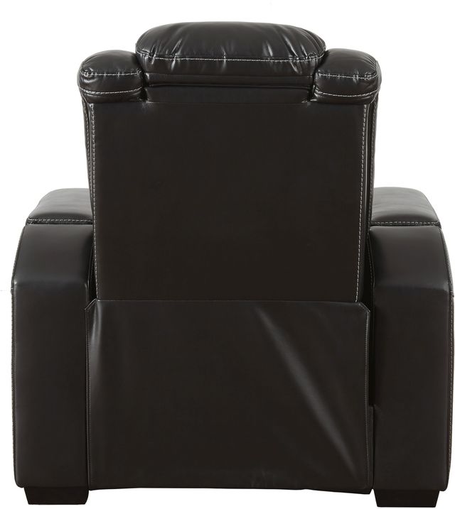 Signature Design by Ashley® Party Time Midnight Powder Recliner with Adjustable Headrest 3