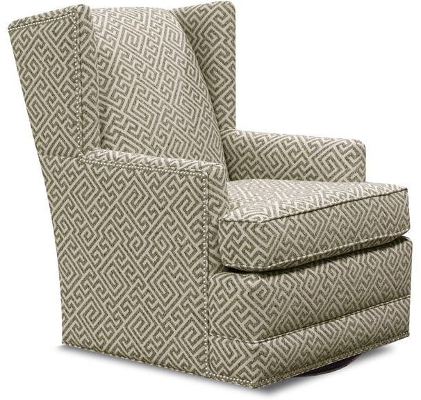 England Furniture Olive Swivel Chair with Nailhead Trim-0