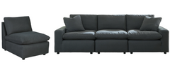 Signature Design by Ashley® Savesto 4-Piece Charcoal Sectional