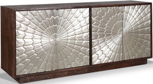 Parker House® Crossings Palace Silver Clad 78" TV Console