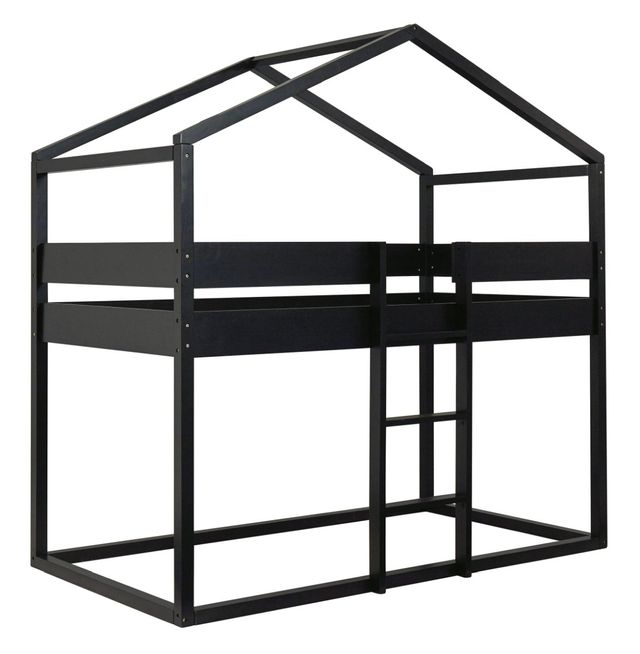 Signature Design by Ashley® Flannibrook Black Twin/Twin Loft Bed-2