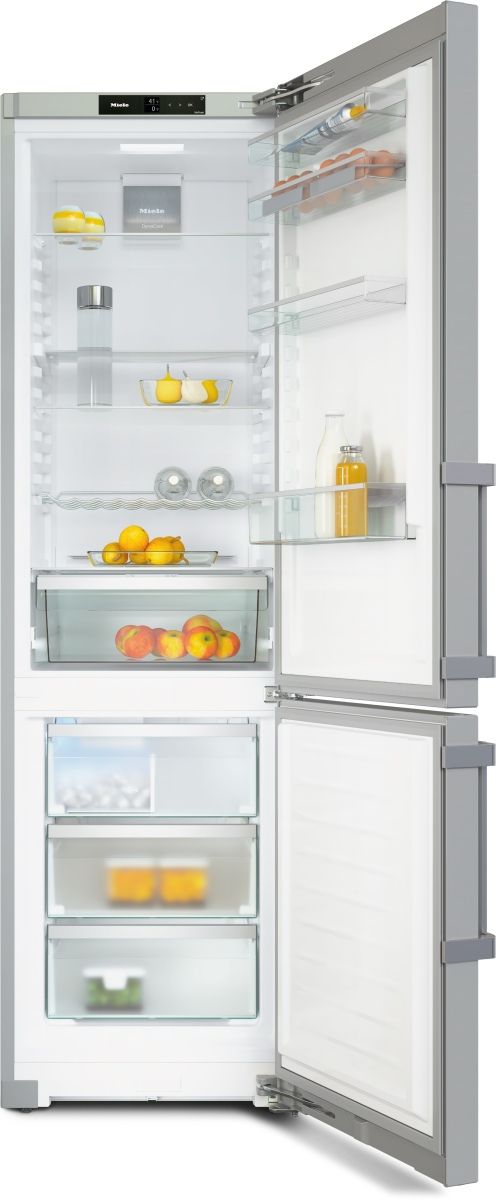 Miele 24 in. 13.2 Cu. Ft. CleanTouch Steel Compact Bottom Freezer ...