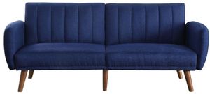 ACME Furniture Bernstein Blue/Walnut Adjustable Sofa
