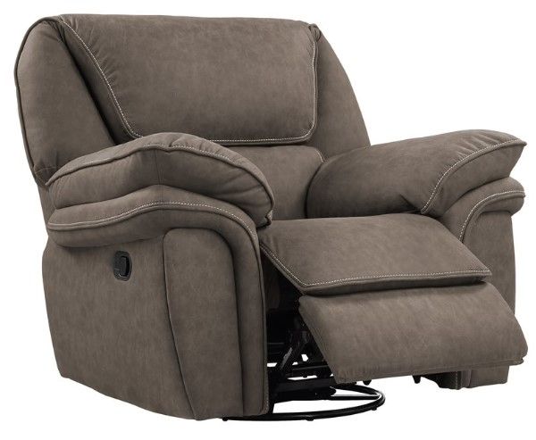 Emerald Home Allyn Gray Taupe Swivel Glider Recliner