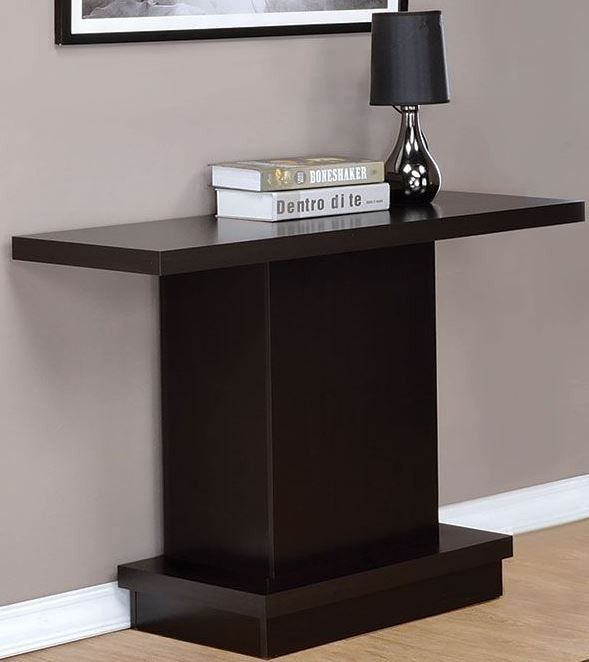 Coaster® Cappuccino Pedestal Sofa Table-1