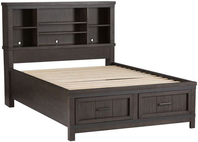 Liberty Furniture Thornwood Hills Rock Beaten Gray Full Bookcase Youth Bed 1