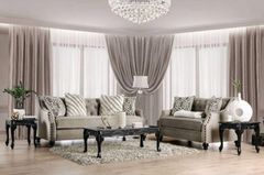 Furniture of America® Ezrin Light Brown Sofa and Loveseat