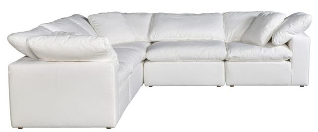 Moe's Home Collection Clay Classic L Cream Livesmart Modular Sectional 2