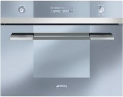 Smeg Linea 24" Fingerprint Proof Stainless Steel Electric Built In Steam Combination Oven