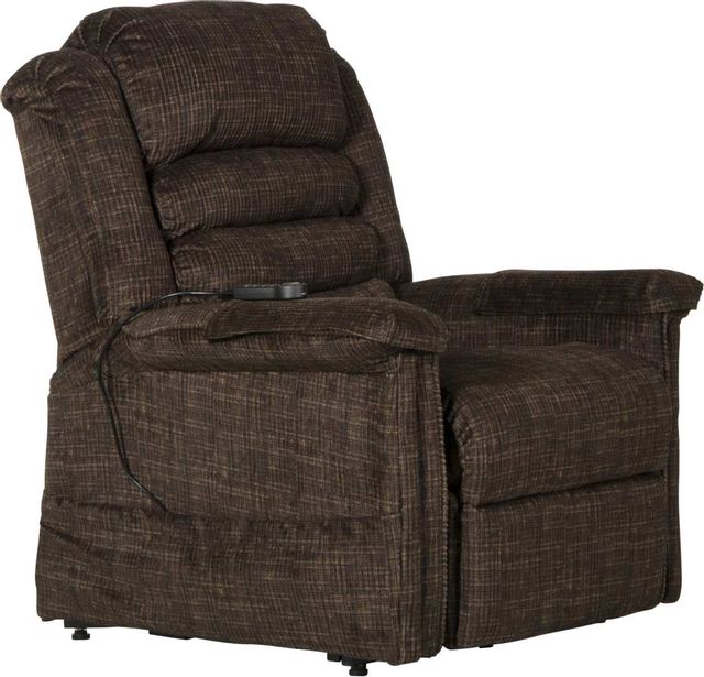 Catnapper® Soother Chocolate Power Lift Full Lay-Out Chaise Recliner with Heat & Massage 1