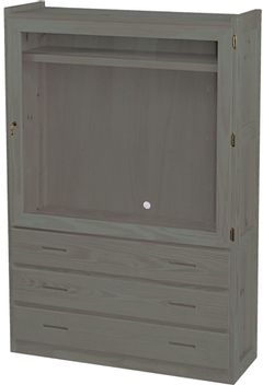 Crate Designs™ Furniture Graphite TV Wall Unit with Locking Door