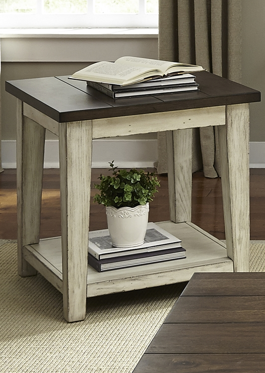 Liberty Lancaster Weathered Bark End Table