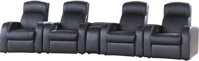 Coaster® Cyrus 5 Piece Black Home Theater Seating Set