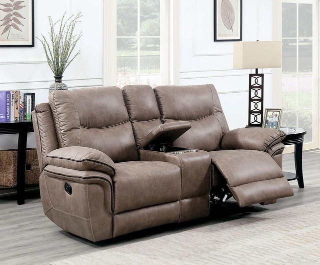 Steve Silver Co.® Isabella Sand Console Loveseat Recliner-0