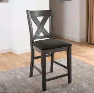 Furniture of America® Lana Gray 2-Piece Counter Height Side Chair Set