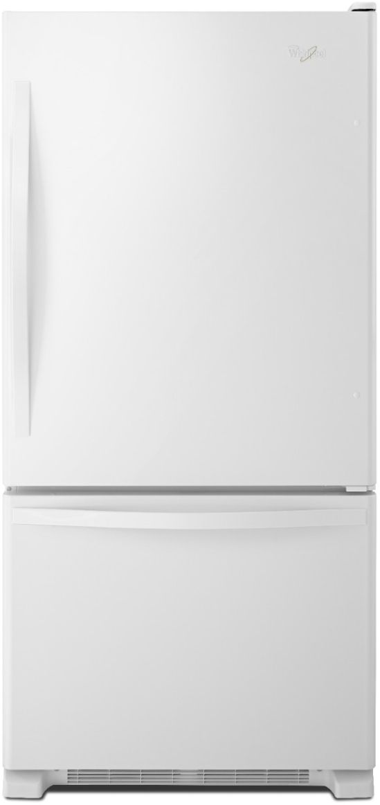 Réfrigérateur à congélateur inférieur de 30 po Whirlpool® de 18,7 pi³ - Blanc 0