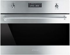 Smeg Classic 24" Fingerprint Proof Stainless Steel Electric Built In Steam Combination Oven-SU45VCX1