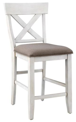 Coast2Coast Home™ Bar Harbor II 2-Piece Cream/Gray Counter Height Dining Chair Set