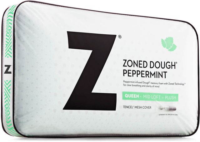 Malouf® Sleep Z® Zoned Dough® Peppermint Queen Pillow 6