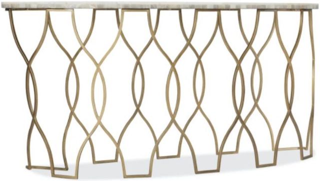 Hooker® Furniture Melange Gold/White Corrina Sofa Table-0