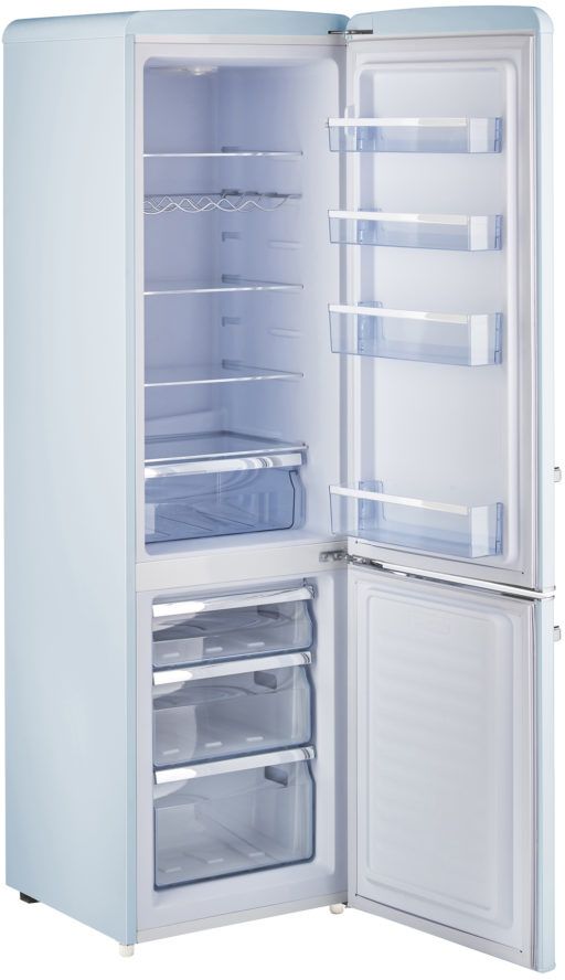 Unique® Appliances Classic Retro 7.0 Cu. Ft. Powder Blue Counter Depth Freestanding Bottom Freezer Refrigerator 6