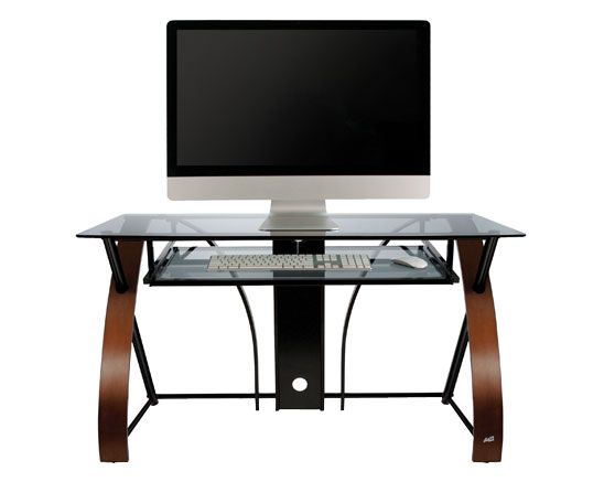 Bell'O® Computer Desk with Curved Wood Sides 2