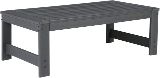 Signature Design by Ashley® Amora Charcoal Gray Outdoor Coffee Table 0