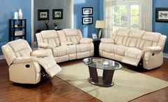 Furniture of America® Barbado 3 Piece Ivory Living Room Collection