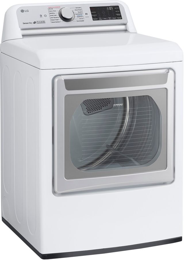 LG 7.3 Cu. Ft. White Front Load Electric Dryer 12