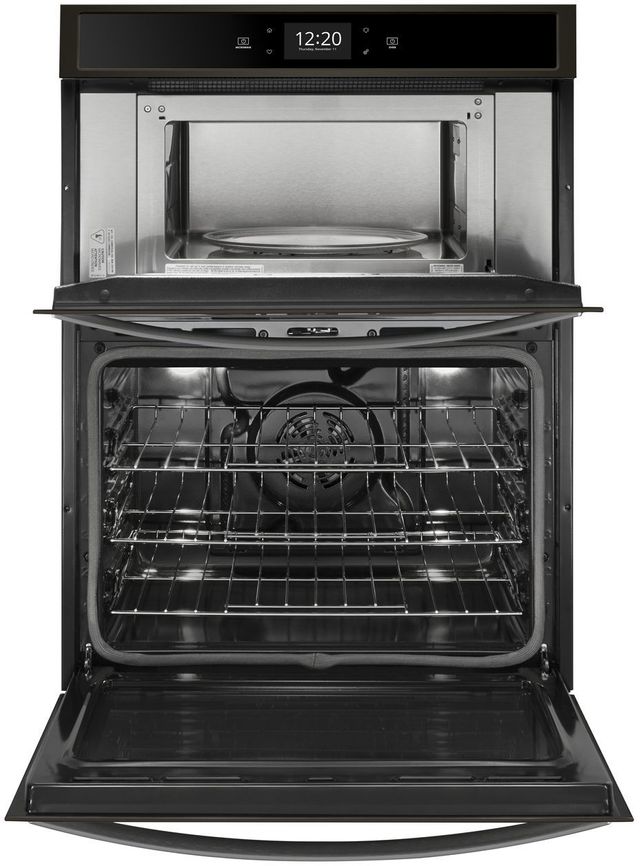 Whirlpool® 30" Fingerprint Resistant Black Stainless Oven/Micro Combo Electric Wall Oven 1