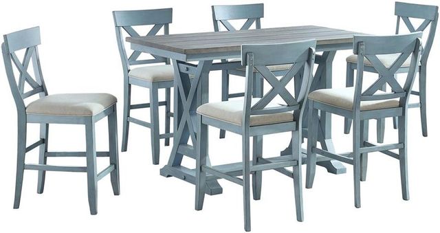 Coast2Coast Home™ Bar Harbor Blue/Brown Counter Height Dining Table-3