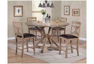 Winners Only® Grandview 5-Piece Oatmeal Dining Table Set