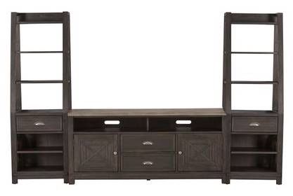 Liberty Heatherbrook Ash/Charcoal Entertainment Center With Piers 1