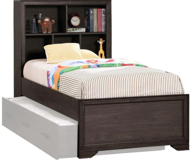 Samuel Lawrence Furniture Granite Falls Brown Youth Twin Bed With Bookcase-1
