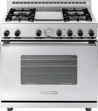 Tecnogas Superiore Next Classic Series 36" Stainless Steel Free Standing Gas Range