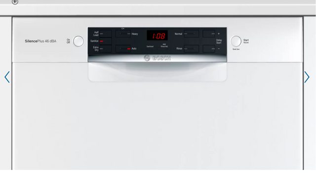 Bosch 100 Series 24" White Built In Dishwasher 1