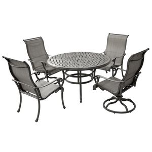 GatherCraft Harper 5 Pc Dining Set with 2 Swivel and 2 Dining Chairs 