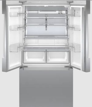 Bosch dual compressor refrigerator with open doors