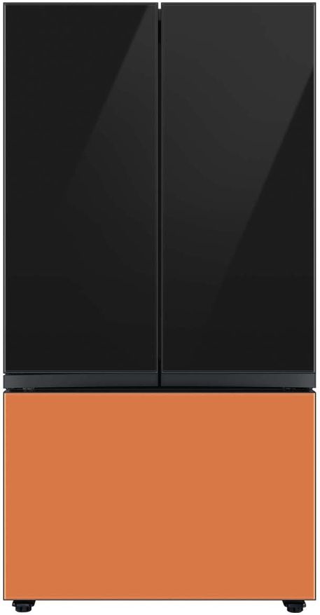 Samsung Bespoke 36" Clementine Glass French Door Refrigerator Bottom Panel 12