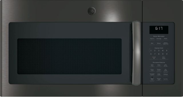 GE® Over-The-Range Sensor Microwave Oven-Black Stainless Steel 0