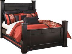 Signature Design by Ashley® Shay Almost Black Queen Poster Bed