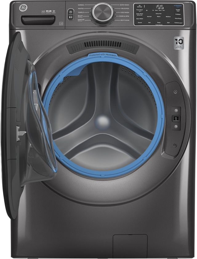 GE® 4.8 Cu. Ft. Diamond Gray Smart Front Load Washer 1
