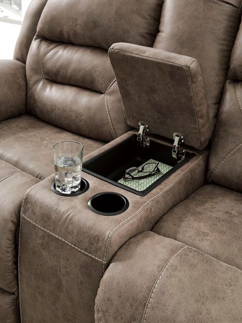Causeuse inclinable avec console Stoneland, brun, Signature Design by Ashley® 3