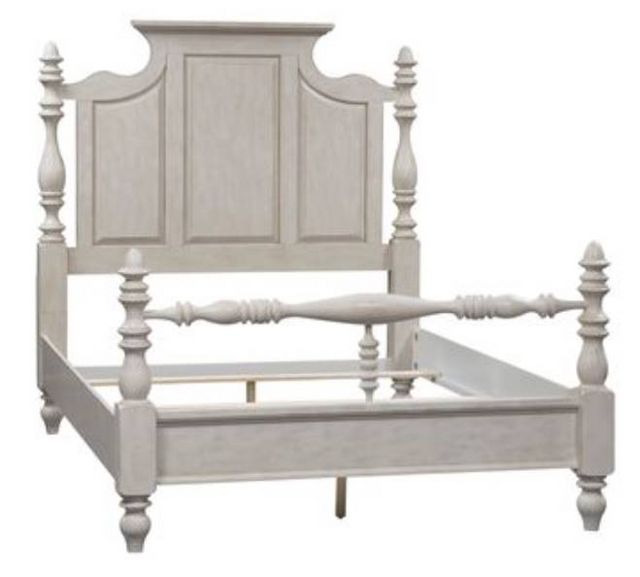 Liberty High Country Antique White King Poster Bed