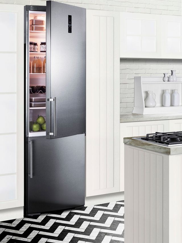 Summit® 10.8 Cu. Ft. Stainless Steel Counter Depth Bottom Freezer Refrigerator 7