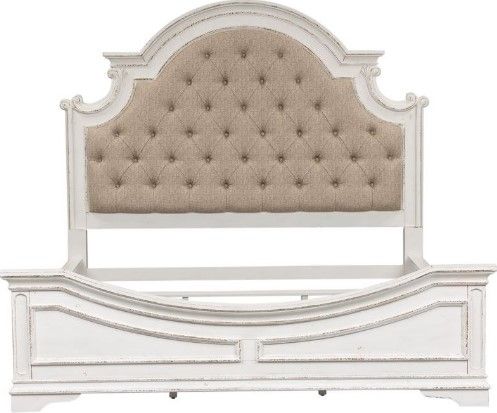 Liberty Furniture Magnolia Manor 7 Piece Antique White Queen Upholstered Bedroom Set-1