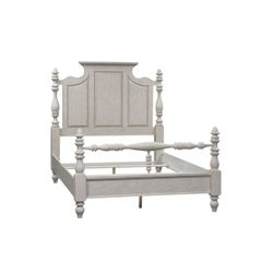 Liberty Furniture High Country Antique White King Poster Bed