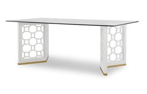 Legacy Classic Chelsea by Rachael Ray White Glass Top Dining Table